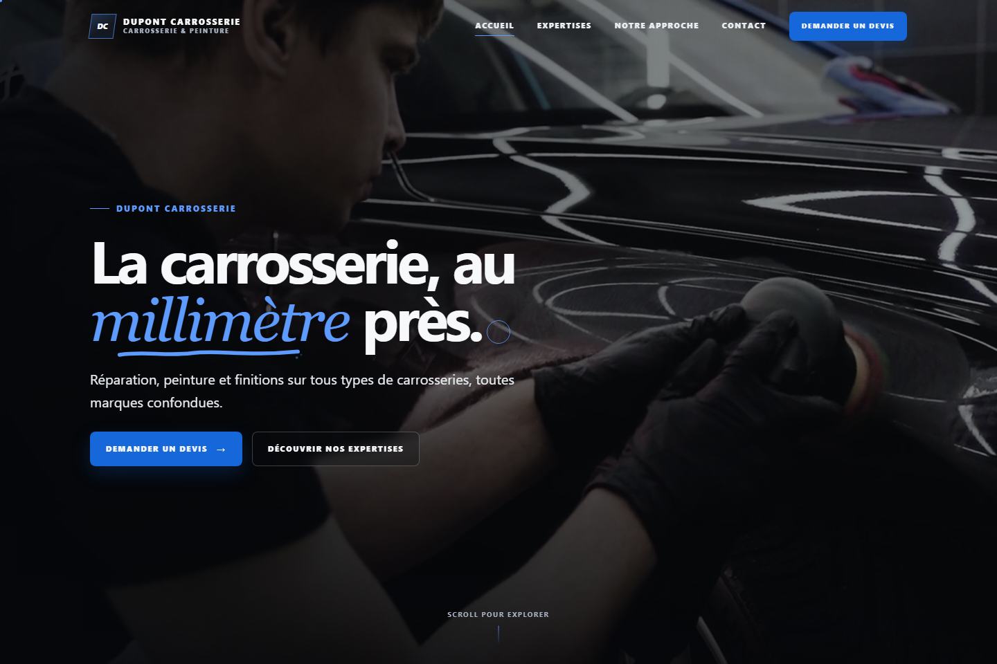 Aperçu du site Dupont Carrosserie