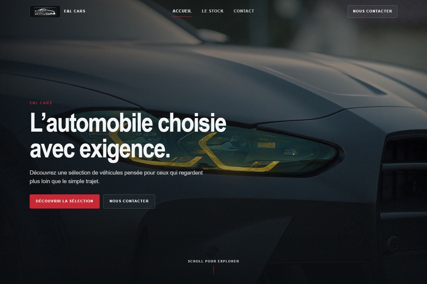 Aperçu du site E&L Cars