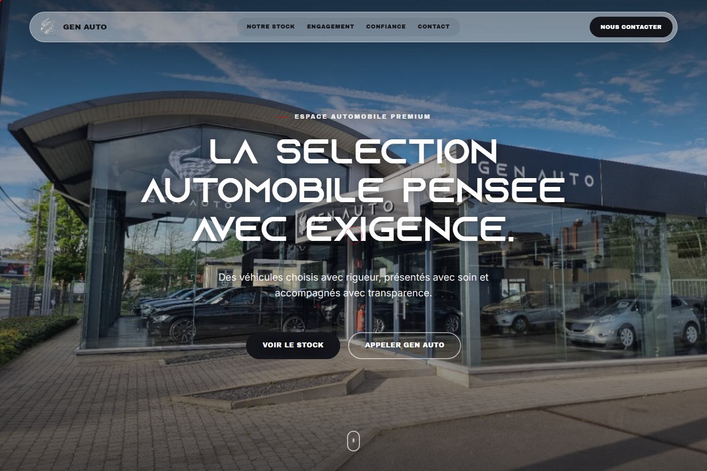 Aperçu du site Gen Auto