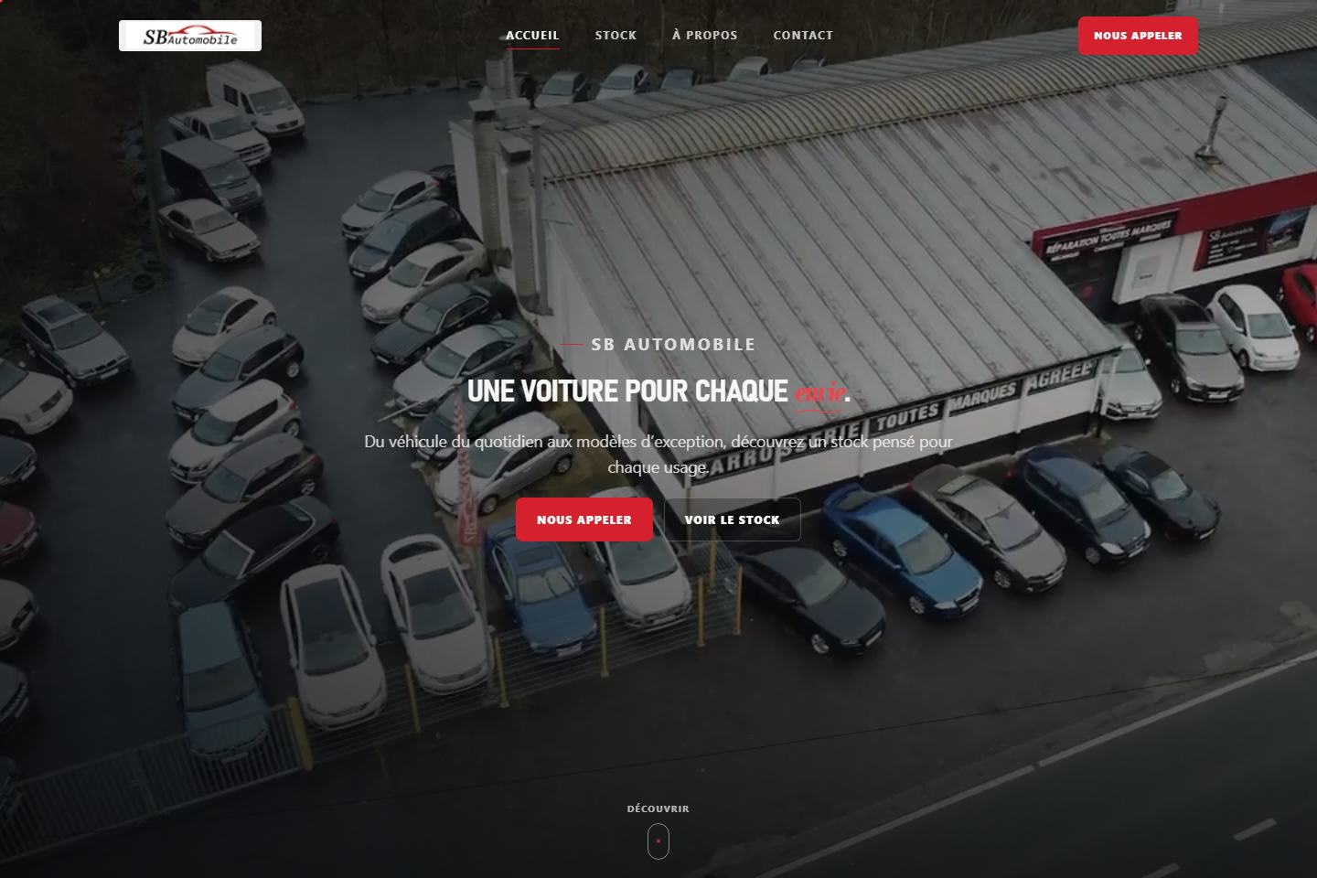 Aperçu du site SB Automobile
